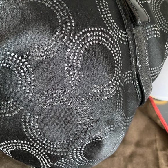 Large Black Coach Bag Purse Tote Excellent - Picture 10 of 15